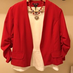 Body Central Cherry Red Blazer | Size XL